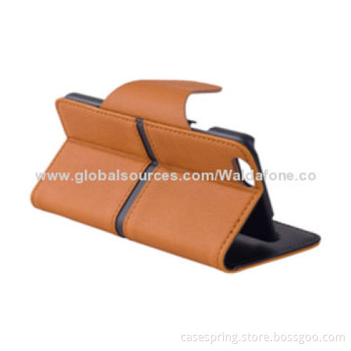 PU leather case for iPhone 6 with card slots and splicing design